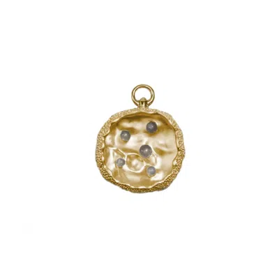 Oni Women's Citrus Peel Charm - Yellow Gold In Burgundy