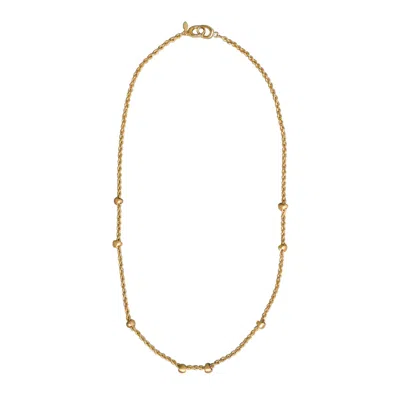 Oni Women's Earth Chain Necklace - Gold In Gray