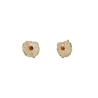 Oni Women's Gold Dew Cap Earrings