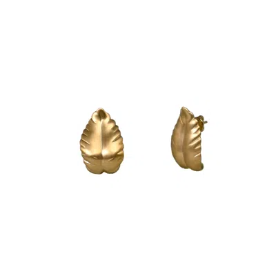 Oni Women's Lemon-leaf Form Earrings - Gold