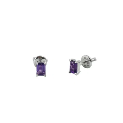 Oni Women's Silver Amethyst Studs