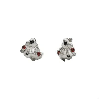Oni Women's Silver Chanterelle Cluster Earrings