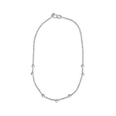 Oni Women's Silver Earth Chain Choker In Metallic