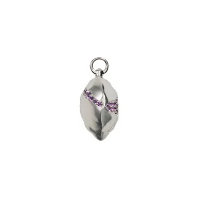 Oni Women's Silver Lemon Wedge Charm In Purple