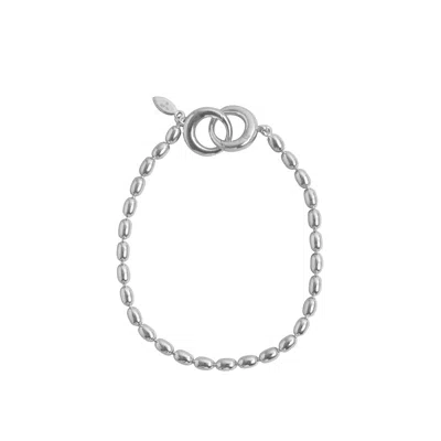 Oni Women's Silver Oval Chain Bracelet