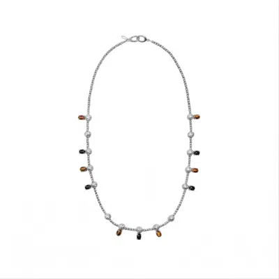 Oni Women's Silver Twisted Root Necklace