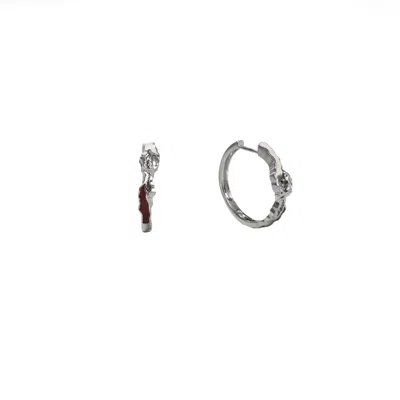 Oni Women's Silver Veil Hoops