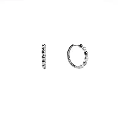 Oni Women's Silver Zest Hoops In Metallic