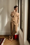 Onia 100% Cashmere Knit Jogger In Brown