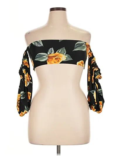 Pre-owned Onia 3/4 Sleeve Blouse In Black