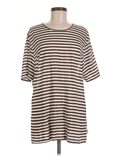 Pre-owned Onia 3/4 Sleeve T-shirt In Brown
