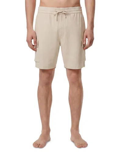 Onia 7 Stretch Linen Cargo Shorts In Neutral