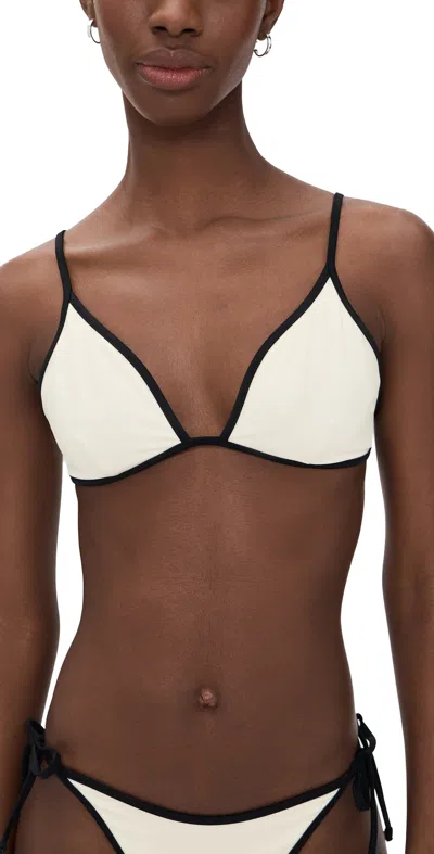 Onia Aimee String Bikini Top In White