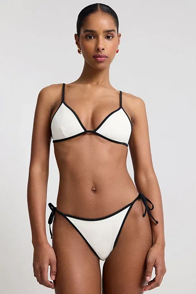 Onia Aimee Bikini Top In Egret/black, Women's At Urban Outfitters In Multi