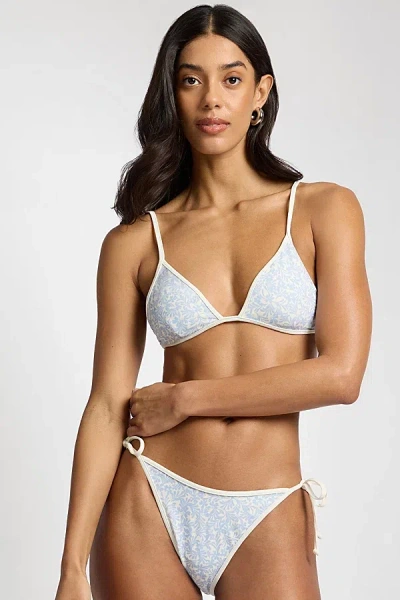 Onia Aimee Bikini Top In Sky/egret, Women's At Urban Outfitters In Multi