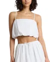 Shop Onia Air Linen-blend Bubble Crop Top