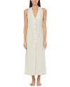 ONIA ONIA AIR LINEN-BLEND BUTTON DOWN MAXI DRESS