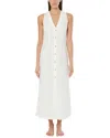 ONIA ONIA AIR LINEN-BLEND BUTTON DOWN MAXI DRESS