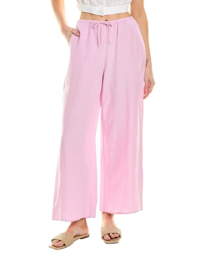 Onia Air Linen-blend Drawstring Pant In Pink