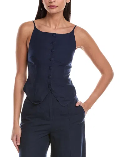 ONIA ONIA AIR LINEN-BLEND HIGH NECK TOP