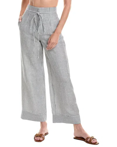 Onia Air Linen-blend Paperbag Trouser In Grey