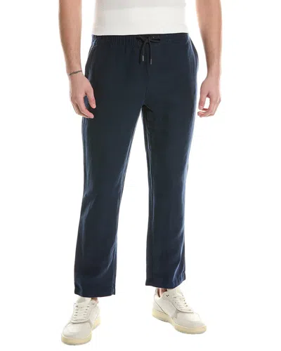 Onia Air Linen-blend Pull-on Pant In Blue