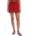 Onia Air Linen-blend Scallop Mini Skirt