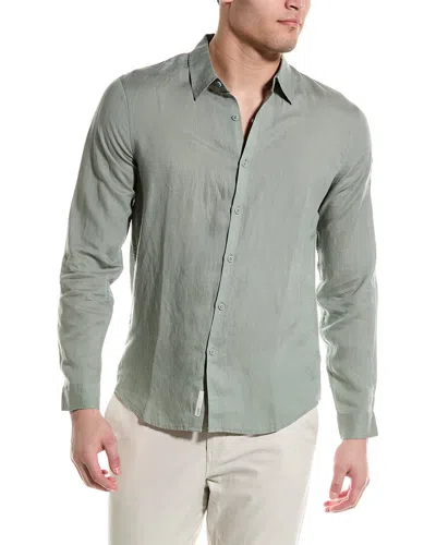 Onia Air Linen-blend Shirt In Gray