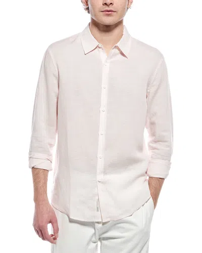 Onia Air Linen-blend Shirt In Pink