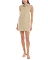 Onia Air Linen Sleeveless Shirtdress In Brown