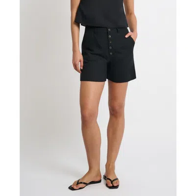 Onia Air Linen Boyfriend Short In Black