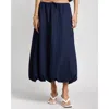 Onia Air Linen Bubble Maxi Skirt In Blue