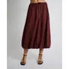 Onia Air Linen Bubble Maxi Skirt In Rum