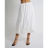 Onia Air Linen Bubble Maxi Skirt In White