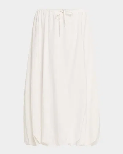 Onia Air Linen Bubble Maxi Skirt In White