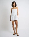 Onia Air Linen Bubble Mini Dress In White