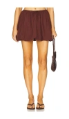 Onia Air Linen Bubble Mini Skirt