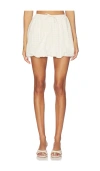 Onia Air Linen Bubble Linen-blend Mini Skirt In White