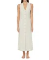 Onia Air Linen-blend Button Down Maxi Dress