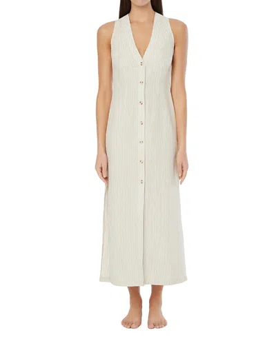 ONIA AIR LINEN BUTTON DOWN MAXI DRESS