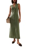 Onia Air Linen Button-down Maxi Dress In Multi
