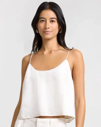 Onia Air Linen Cami Top In White