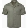 Onia Air Convertible-collar Linen And Tencel™ Lyocell-blend Shirt In Sage