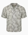 Onia Air Linen Convertible Vacation Shirt In Wht/light Olive