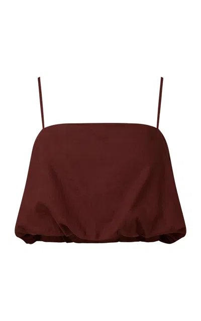 ONIA AIR LINEN CROPPED TOP