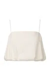 Onia Air Linen Cropped Top In White