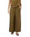 Onia Air Linen Wide Leg Drawstring Pant In Green