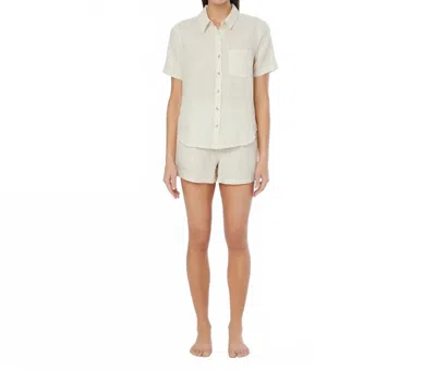 ONIA AIR LINEN DRAWSTRING SHORT IN BEIGE