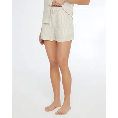 Onia Air Linen Elastic Drawstring Short In Gray