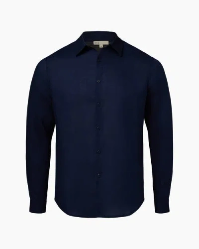 Onia Air Linen Long Sleeve Shirt In Black